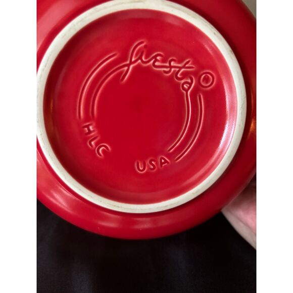 Fiesta 7" Round Vegetable Bowl Fiesta Scarlet (intro 2004) - Picture 3 of 5